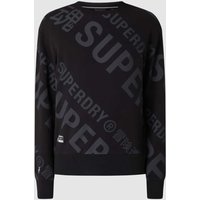 Superdry Sweatshirt mit Logo-Muster in Black, Größe M von Superdry