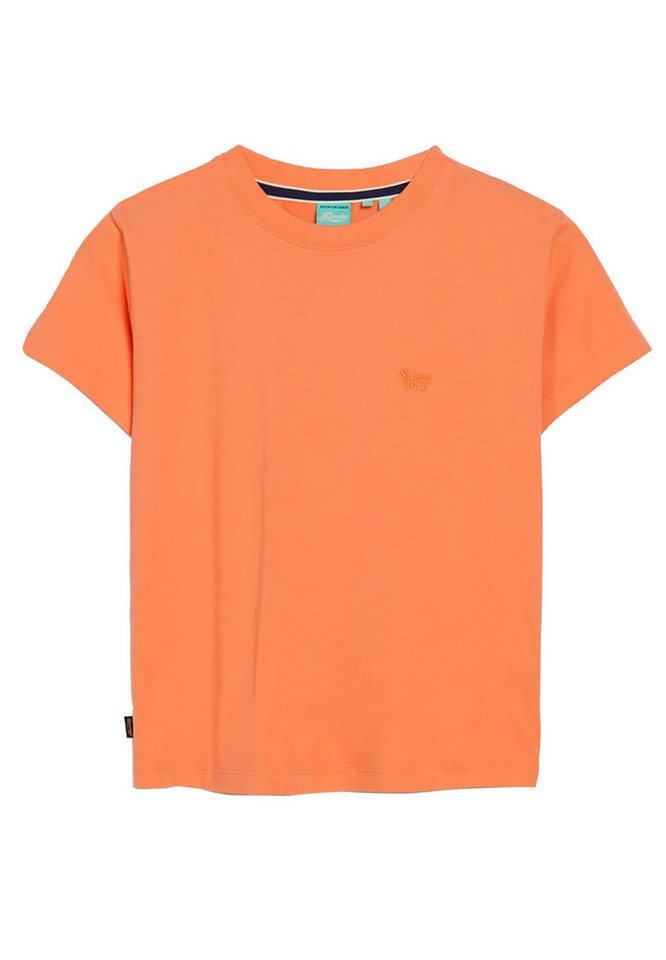 Superdry T-Shirt Superdry Damen T-Shirt ESSENTIAL LOGO 90`S T-Shirt Fusion Coral von Superdry