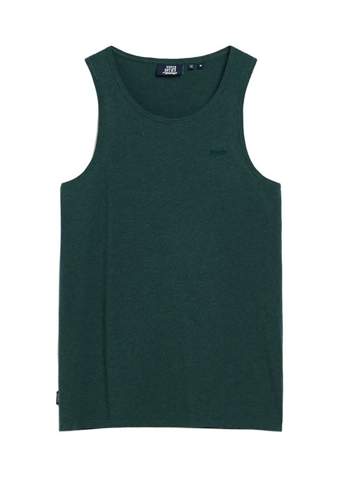 Superdry T-Shirt Superdry Tank Herren ESSENTIAL LOGO VEST UB Buck Green Marl von Superdry