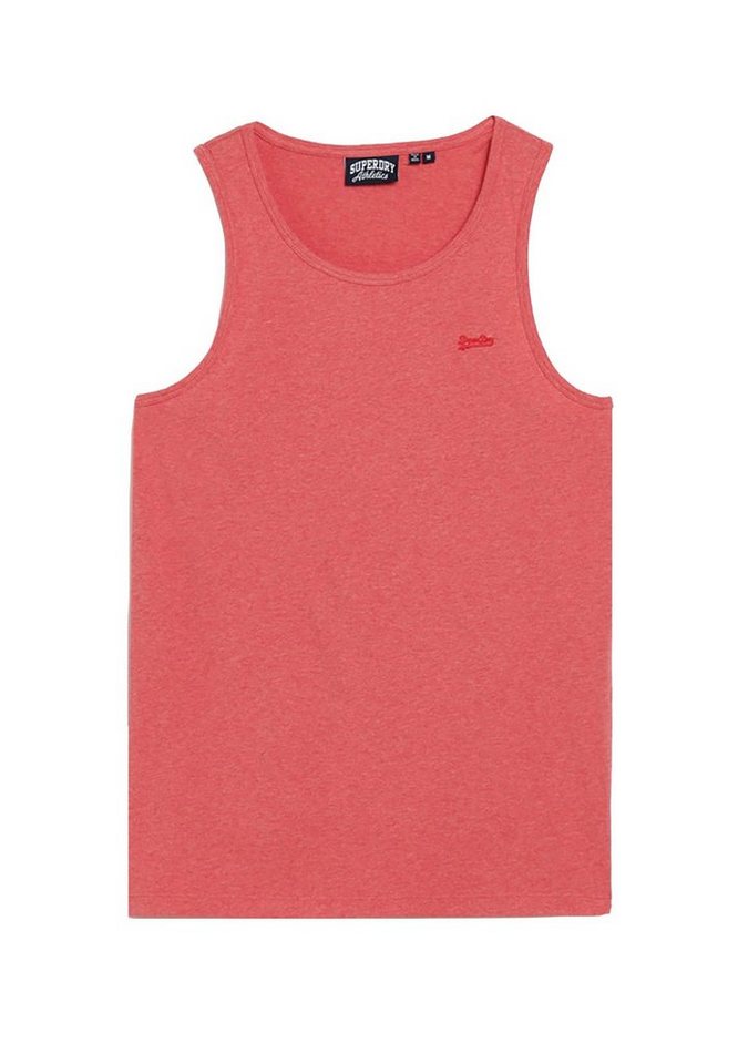 Superdry T-Shirt Superdry Tank Herren ESSENTIAL LOGO VEST UB Punch Pink Marl von Superdry