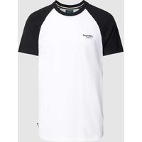 Superdry T-Shirt mit Raglanärmeln Modell 'Essential Logo' in Weiss, Größe XXL von Superdry