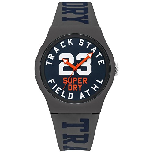 Superdry Unisex Erwachsene Analog Quarz Uhr mit Silicone Armband SYG182UE von Superdry