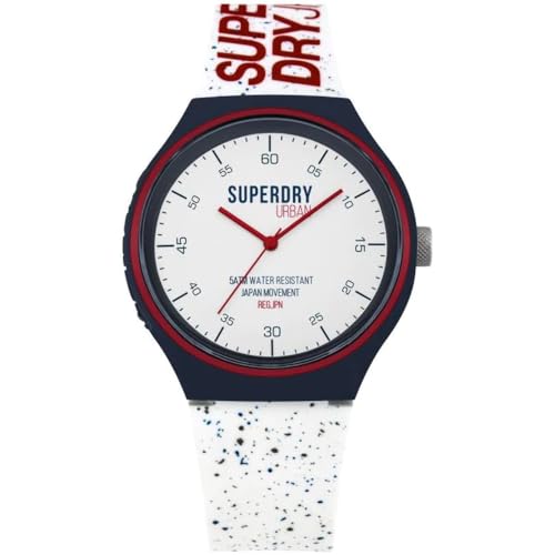 Superdry Unisex Erwachsene Analog Quarz Uhr mit Silikon Armband SYG227W von Superdry