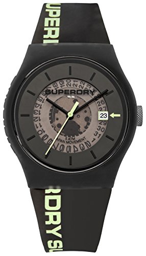 Superdry Unisex Erwachsene Analog Quarz Uhr mit Silikon Armband SYGSYG168B von Superdry