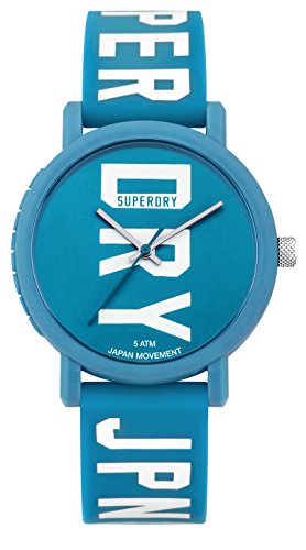 Superdry Unisex Erwachsene Analog Quarz Uhr mit Silikon Armband SYLSYL196UW von Superdry