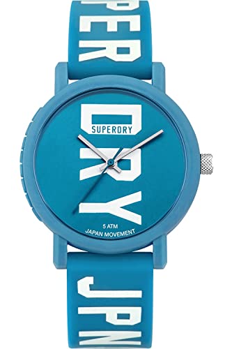Superdry Unisex Erwachsene Analog Quarz Uhr mit Silikon Armband SYLSYL196UW von Superdry