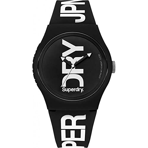 Superdry Herren Analog Quarz Uhr mit Silikon Armband SYG189B von Superdry