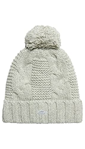 Superdry Damen Vintage Cable Beanie Baskenmütze, gris claro, von Superdry