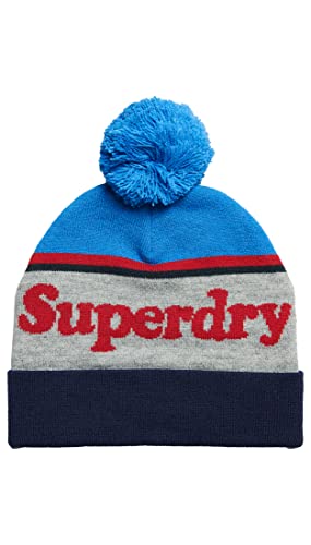 Superdry Damen Vintage Classic Logo Beanie Baskenmütze, New Royal/Red, von Superdry