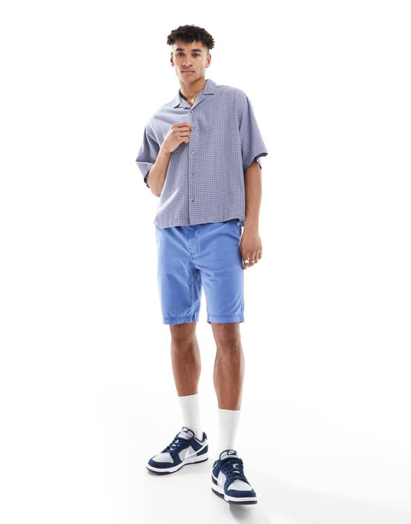 Superdry - Vintage International - Shorts in Azurblau von Superdry