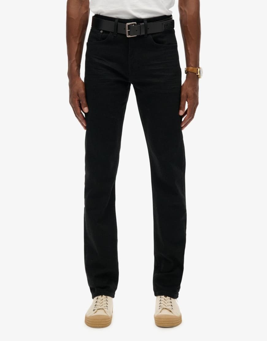 Superdry - Vintage-Jeans in Schwarz mit schmalem, geradem Schnitt von Superdry