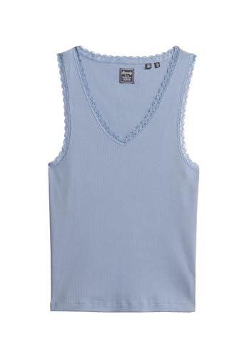 Superdry Vintage Spitze Trim Weste T8 Pullover, Damen-Oberbekleidung, 32-34 Superdry Vintage Spitze Trim Weste T8 Pullover, Damen-Oberbekleidung, 32-34 von Superdry