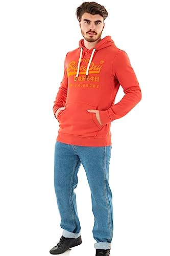 Superdry Vintage VL NEON Hood Kapuzenpullover, Rot-Orange, L von Superdry