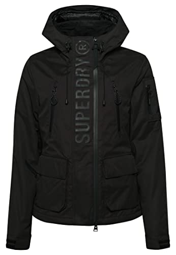 Superdry Damen ULTIMATE MICROFIBRE WIND JKT A2 – Windfamilie, Jet Black, von Superdry