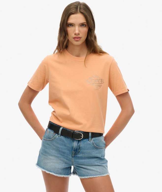 Superdry Women's Athletic Metallic-t-shirt Orange - Größe: 38 Superdry Women's Athletic Metallic-t-shirt Orange - Größe: 38 von Superdry