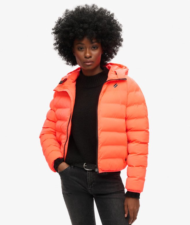 Superdry Damen Code All Seasons Steppjacke Koralle - Größe: 38 von Superdry