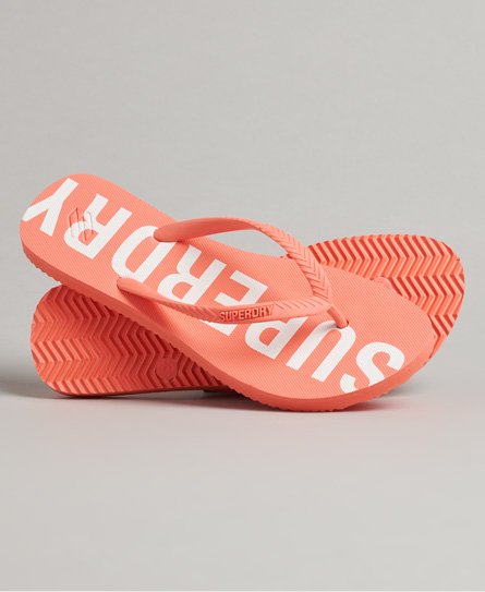 Superdry Damen Code Essential Flip-flops Koralle - Größe: L von Superdry