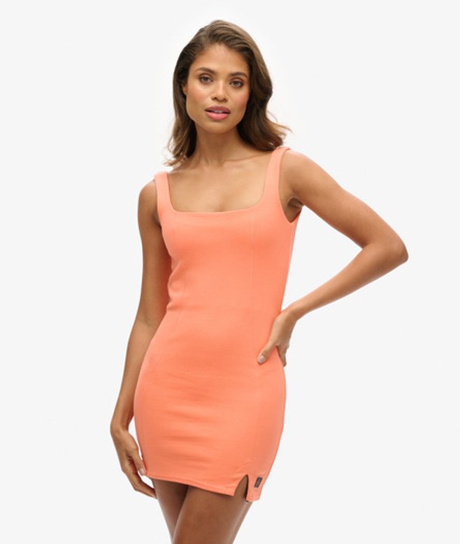 Superdry Damen Orange Tech Kleid, Größe: 34 - Größe: 34 von Superdry