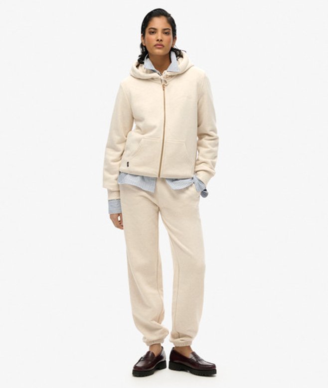 Superdry Women's Essential Jogginghose mit Logo Beige - Größe: 34 von Superdry