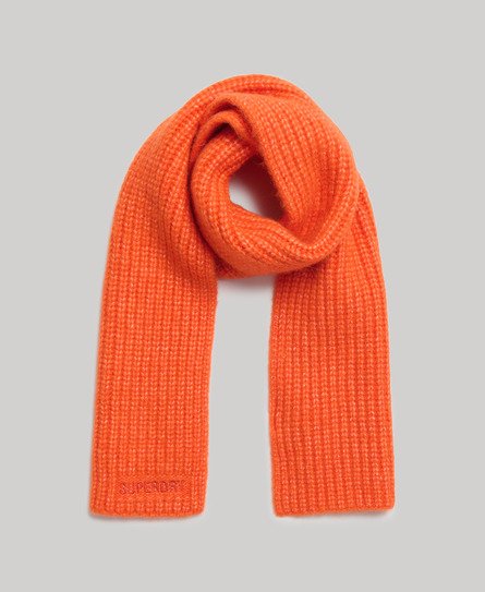 Superdry Women's Essential Schal mit Rippmuster Orange - Größe: 1Größe von Superdry