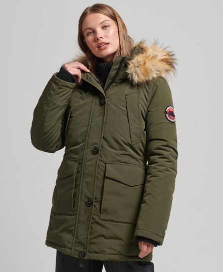 Superdry Women's Everest Parka Grün - Größe: 36 von Superdry