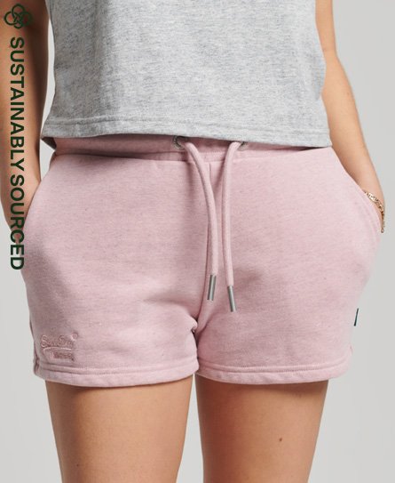 Superdry Women's Jersey-Shorts aus Bio-Baumwolle mit Vintage Logo Pink - Größe: 42 von Superdry