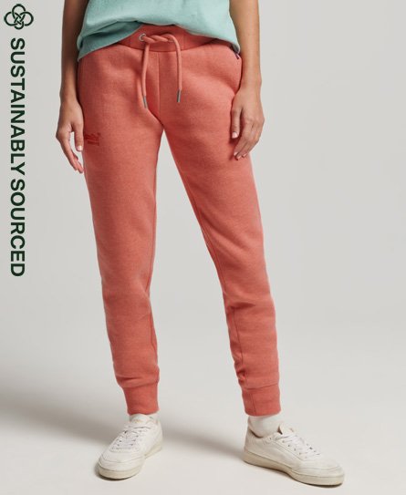 Superdry Women's Jogginghose mit Aufgesticktem Vintage-Logo Koralle - Größe: 36 von Superdry