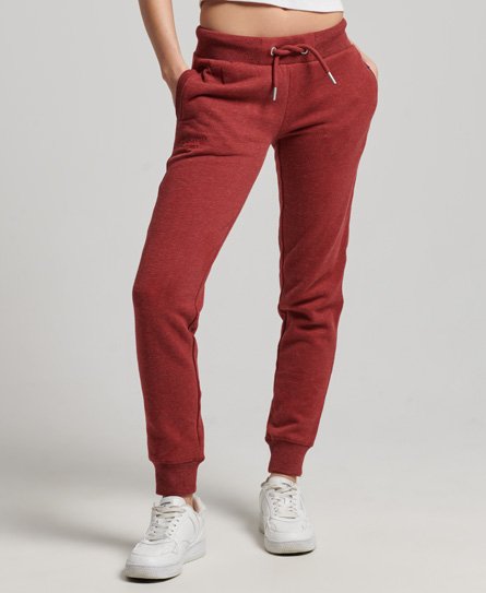 Superdry Women's Jogginghose mit Aufgesticktem Vintage-Logo Rot - Größe: 38 von Superdry