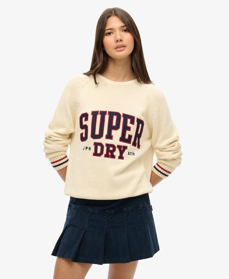 Superdry Women's Plissierter Vintage Minirock aus Cord Marineblau - Größe: 36 von Superdry