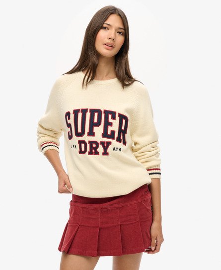 Superdry Women's Plissierter Vintage Minirock aus Cord Rot - Größe: 44 von Superdry