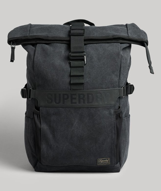 Superdry Women's Rolltop Rucksack Schwarz - Größe: 1Größe von Superdry