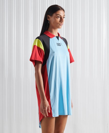 Superdry Women's Sdx Limited Edition Sdx Football Kleid Blau - Größe: S/M von Superdry