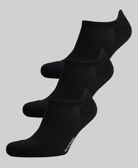 Superdry Women's Sneakersocken aus Bio-Baumwolle im Set Schwarz - Größe: XS/S von Superdry