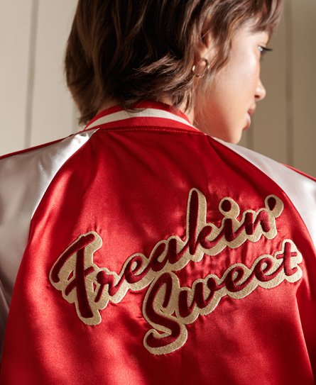 Superdry Women's Suika Jacke Rot - Größe: 36 von Superdry