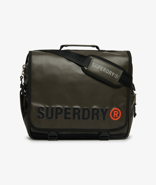 Superdry Damen Tarp Schallplattentasche, Grün & Schwarz von Superdry