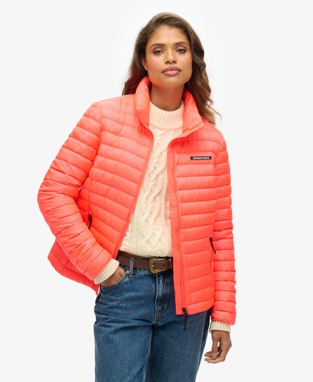 Superdry Women's Tech Core Daunenjacke Koralle - Größe: 36 von Superdry