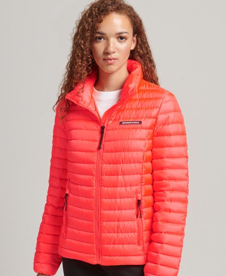 Superdry Women's Tech Core Daunenjacke Koralle - Größe: 38 von Superdry