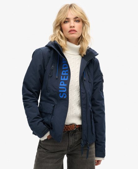 Superdry Women's Ultimate SD-Windcheater mit Kapuze Blau - Größe: 36 von Superdry