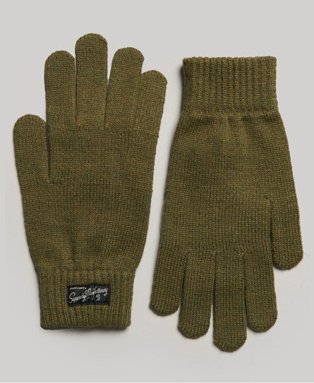 Superdry Women's Unisex Essential Logo Handschuhe Grün - Größe: M/L von Superdry