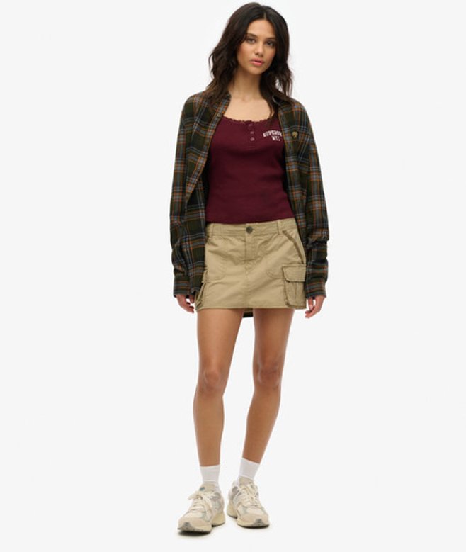 Superdry Women's Utility Parachute Rock Braun - Größe: 40 von Superdry