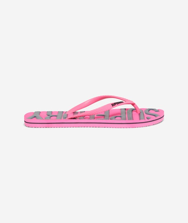 Superdry Women's Vegane Vintage Flip-flops Pink - Größe: 5-6 von Superdry