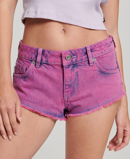 Superdry Women's Verwaschene Hot Shorts Pink - Größe: 38 von Superdry