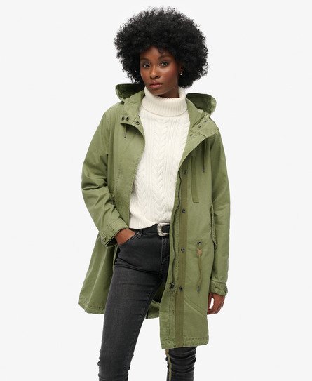 Superdry Women's Vintage Field Parka Grün - Größe: 42 von Superdry