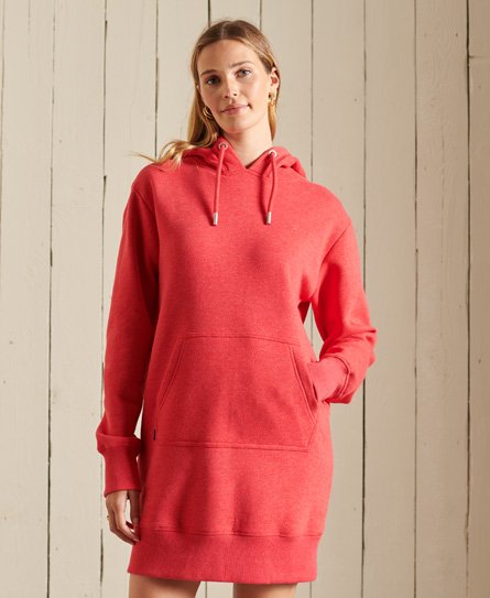 Superdry Women's Vintage Hoodie Kleid mit Stickerei und Logo Orange - Größe: 34 von Superdry