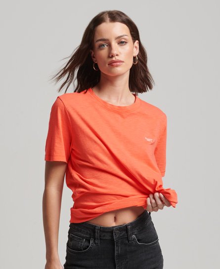 Superdry Women's Vintage Surf T-Shirt Orange - Größe: 36 von Superdry