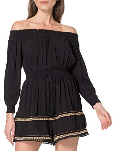 Superdry Womens Ameera Off Shoulder Playsuit Dress, Black, S von Superdry