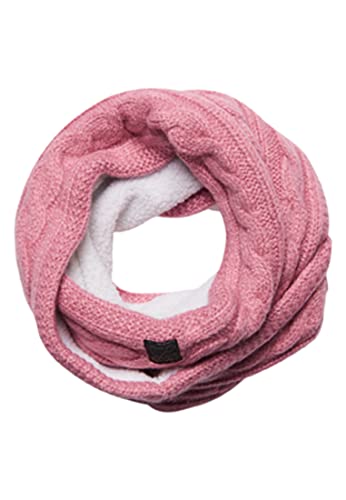 Superdry Womens Cable Snood Knitted Scarf, Vintage Smoke Pink Tweed, One Size von Superdry