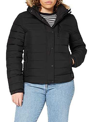 Superdry Womens Classic Faux Fur Fuji Jacket, Black, XS von Superdry