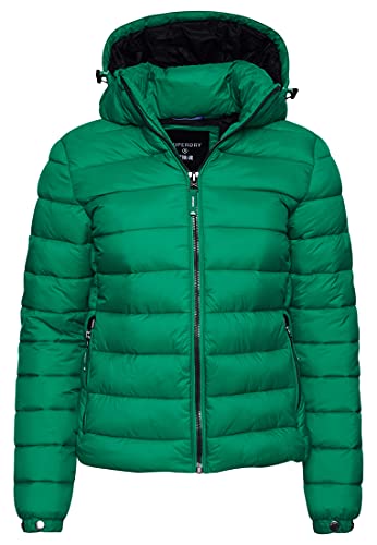 Superdry Womens Classic Fuji Puffer Jacket, Bright Green, M von Superdry