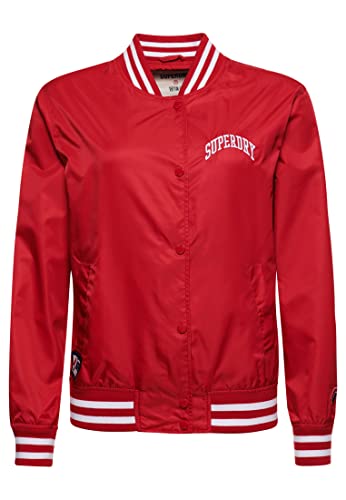 Superdry Womens Classic Varsity Baseball JKT Jacket, Risk Red, M von Superdry